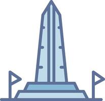 Washington Monument UI Badge Layout vector