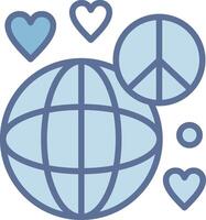 World peace Thin Line Element Structure vector