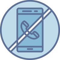 No Phone Elegant Shape Symbol Design vector
