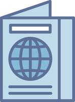 Passport Gradient Themed Symbol Style vector