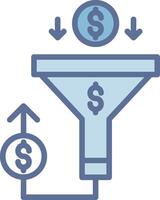 Sales PipeLine Two Colour Subtle UI Graphic Form vector