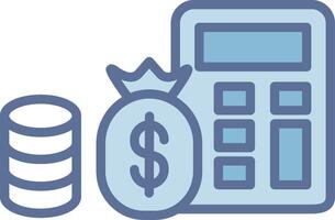 Accounting Crisp Outline Artwork Layout vector