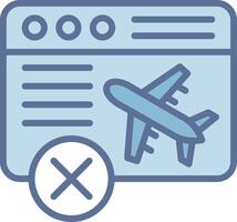 Cancelled Custom Line Element Graphic vector