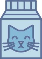 Cat Food Geometric Style Badge Design vector