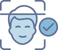 Face Id Pixel Grid Artwork Design vector