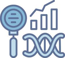 Dna analysis Sharp Line Mark Symbol vector