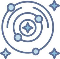 Milky Way Geometric Style Badge Design vector