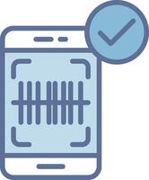 Barcode App-Based UI Graphic vector