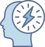 Brain circuit Clean UI Concept Sketch vector