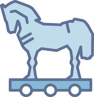 Trojan Horse Futuristic UI Mark Concept vector