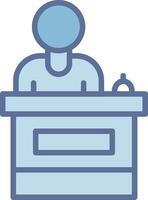 Receptionist Flat Symbol Design vector