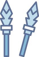 Spear Hand-Drawn Sketch Symbol Art vector