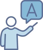 Teacher 3D Rendered Symbol Layout vector