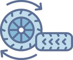 Tire Cool Tone Form Structure vector