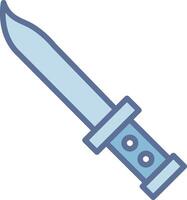 Knife Monotone Sketch Design Element vector