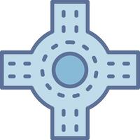 Roundabout Soft Outline Graphic Shape vector
