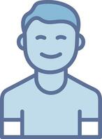 Man UX Focused Shape Symbol vector
