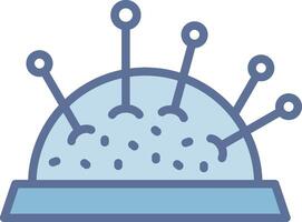 Pin Cushion Digital Outline Piece Design vector