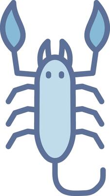 Scorpion Color Stroke Symbol Graphic