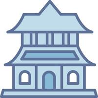 Temple Simplified Line Mark Illustration vector