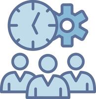 Clock Bold Outline Badge Artwork vector