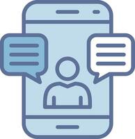 Chat Color Block Badge Symbol vector