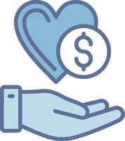 Donation Modern Interface Badge Design vector