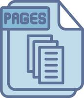 PAGES Monochrome Line Graphic Design vector