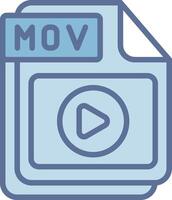 MOV Stylish UX Piece Symbol vector
