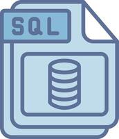 SQL Stylized Flat Drawing Piece vector