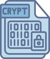 CRYPT Simplified Line Mark Illustration vector