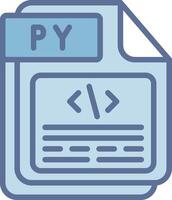 PY Bold Outline Badge Artwork vector