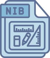 NIB Vibrant Visual Object Graphic vector