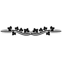 Minimalist Foliage Border Black Ivy Vine on Light Background vector