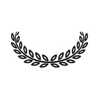 Minimalist Laurel Wreath on Light Gray Background vector