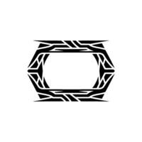 Abstract Geometric Frame, Minimalist Black and White vector