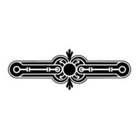 Decorative Black White Ornamental Border Element vector