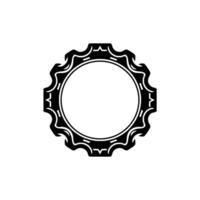 Minimalist Geometric Black and White Circular Frame vector