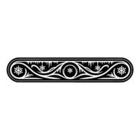 Ornate Winter Border with Snowflakes Icicles Ornament vector