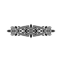 Ornate Black Decorative Border Element on White vector