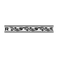 Elegant Decorative Border with R - Illustration vector