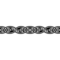 Elegant Black White Leaf Motif Border, Minimalist Element vector