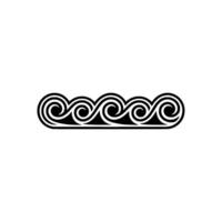 Elegant Greek Key Wave Border on White Background vector