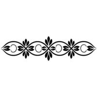 Black Decorative Border on White Background vector