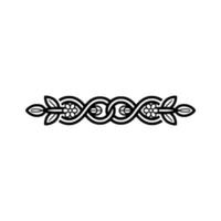 Elegant Floral Ornament with Celtic Knot Elements vector