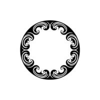 Elegant Circular Swirl Ornament on White Background vector