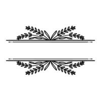 Elegant Floral Border with Text Space in Black on Cream vector