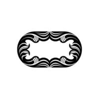 Ornamental Black White Frame - Elegant Element vector