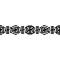 Floral Border Minimalist, Geometric, Decorative Element on White vector