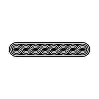 Celtic Knotwork Border in Monochrome, Ornament vector